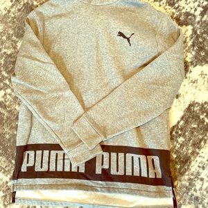 Puma black stripe logo hoodie.